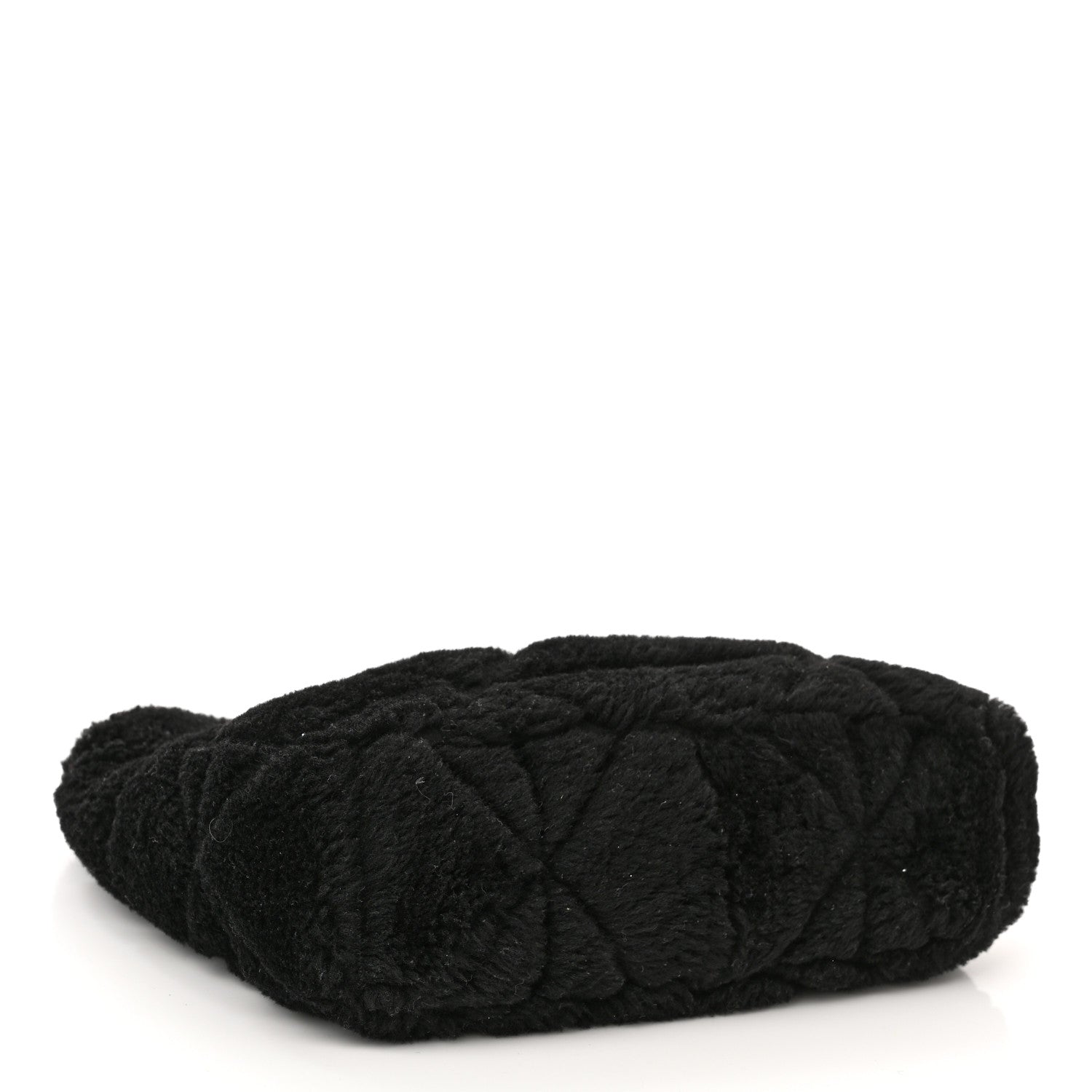 Prada Shearling Nappa Triangle Quilted Patchwork System Shoulder Bag Black 4 of 11