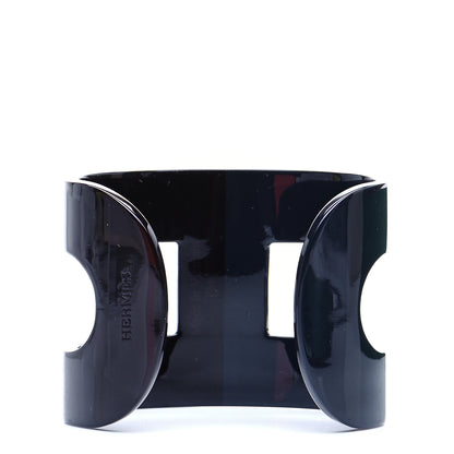 Hermes Lacquered Wood Ano Cuff PM Navy Bleu Dark Purple 3 of 7
