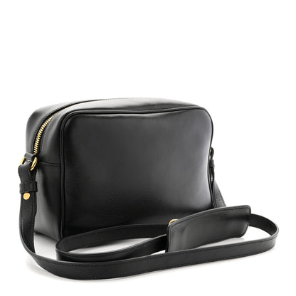 Prada Glace Calfskin Embossed Logo Crossbody Black 3 of 10