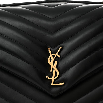 Saint Laurent Calfskin Y Quilted Monogram Large Loulou Chain Satchel Black 8 of 11