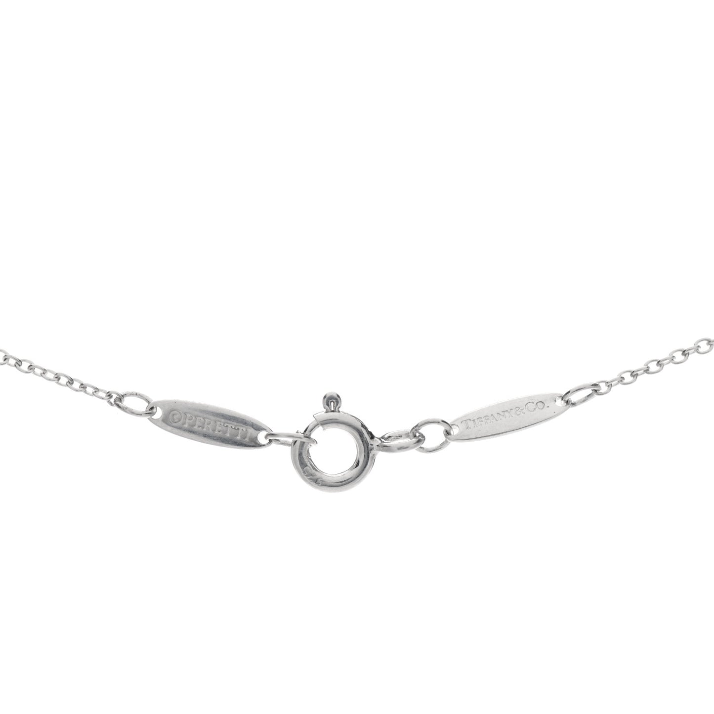 Sterling Silver Aquamarine Elsa Peretti Color By The Yard Pendant Necklace