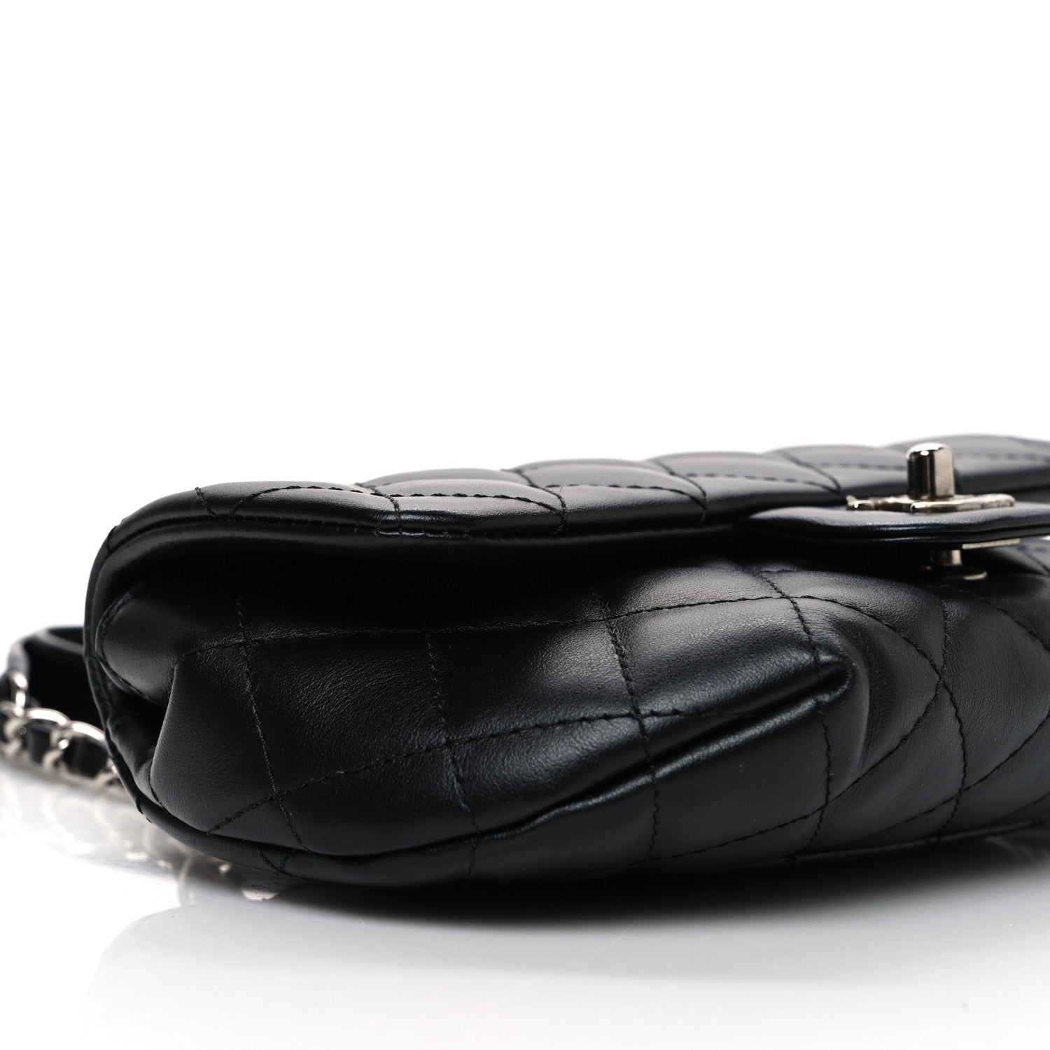 Chanel Calfskin Quilted CC Uniform Flap Belt Bag Black 9 of 10