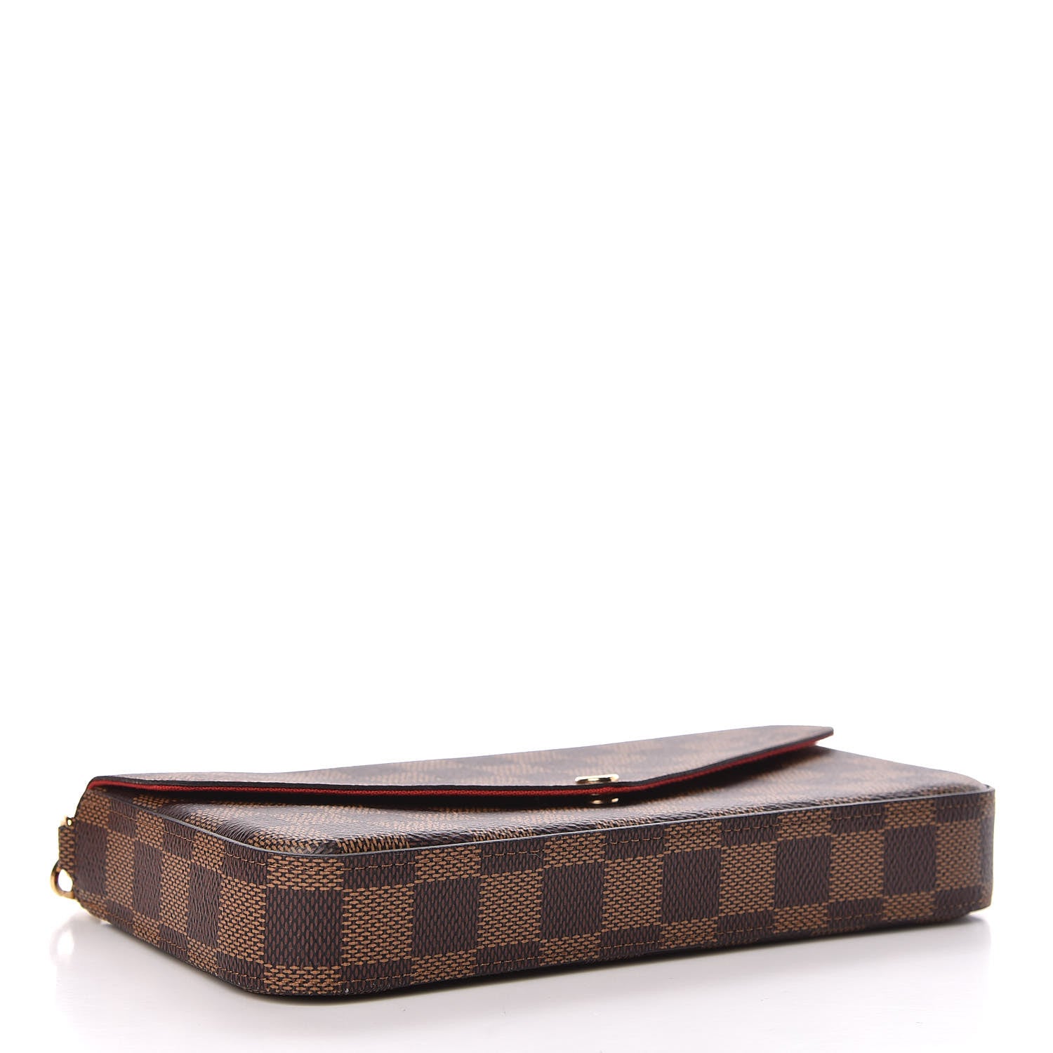 Louis Vuitton Damier Ebene Pochette Felicie Chain Wallet 5 of 12