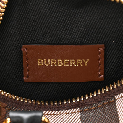 Burberry E-canvas Check Mini Bowling Bag Dark Birch Brown 5 of 9