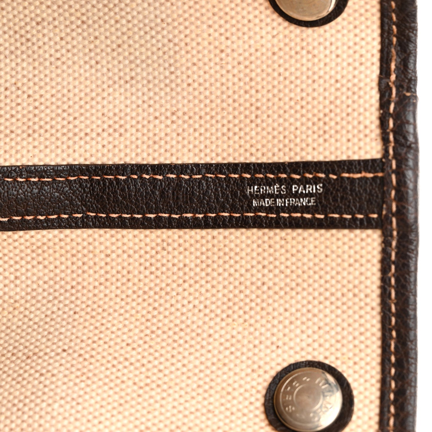 Buffle Skipper Toile Garden Party 36 MM Tote Marron Fonce