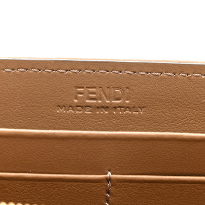 Fendi Fabric Jacquard FF 1974 Continental Wallet On Chain Tobacco Moro 6 of 10