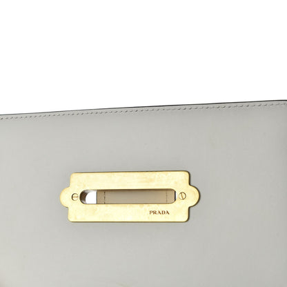 Prada City Calf Raffia Saffiano Cahier Bag Naturale White 7 of 9