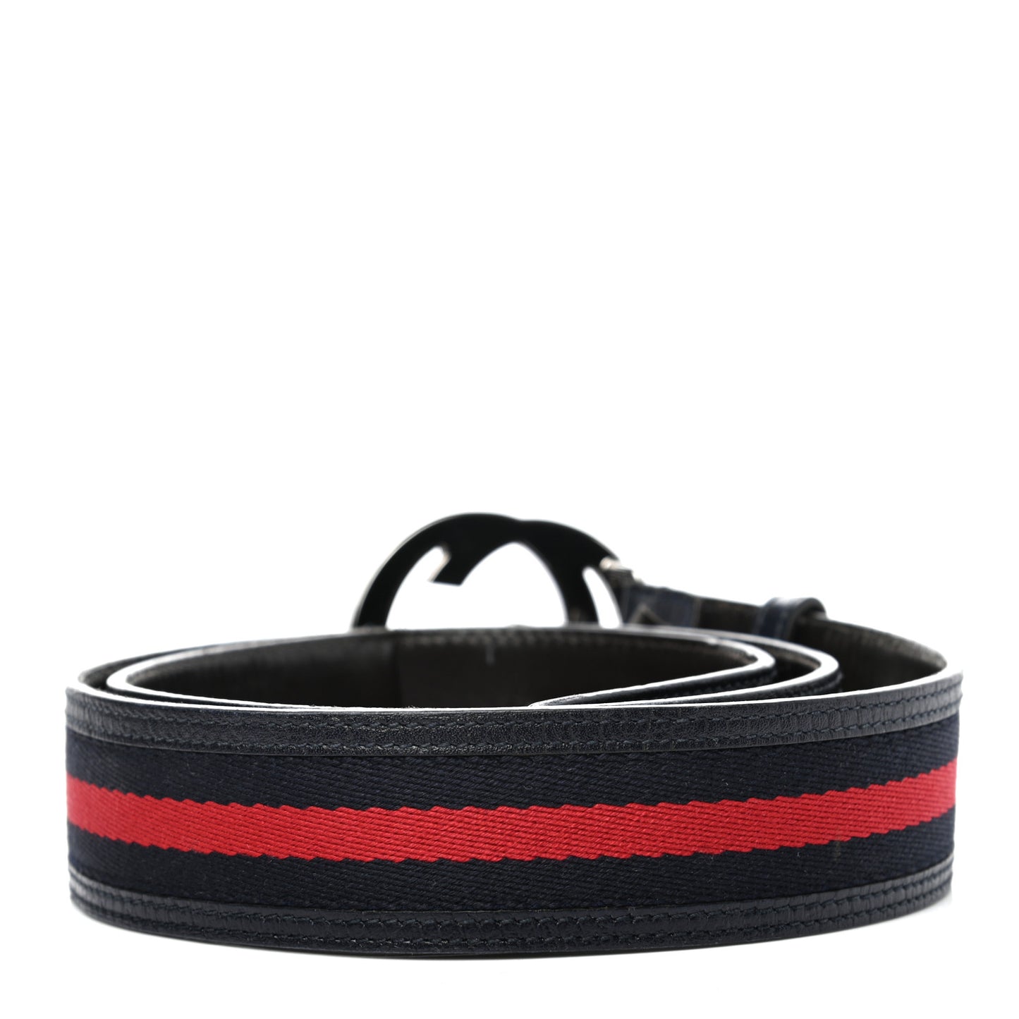 Calfskin Web Interlocking G Belt 100 40 Navy