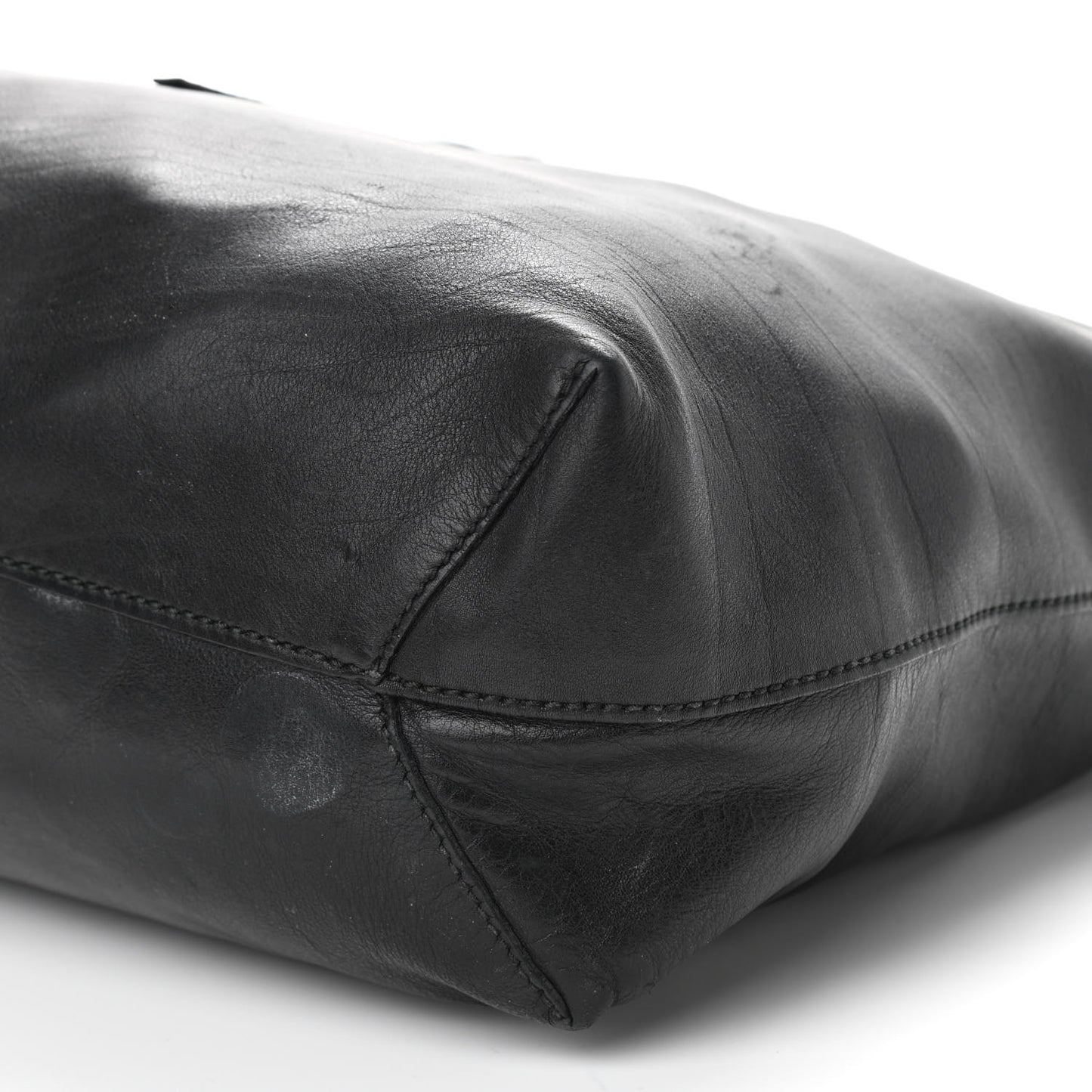 Calfskin Park Avenue Horsebit Small Tote Black