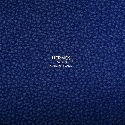 Hermes Taurillon Clemence Matte Alligator Picotin Lock Touch 22 MM Bleu Electrique 5 of 8