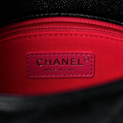 Chanel Shiny Caviar Quilted Small Chain Melody Flap Black 6 of 10