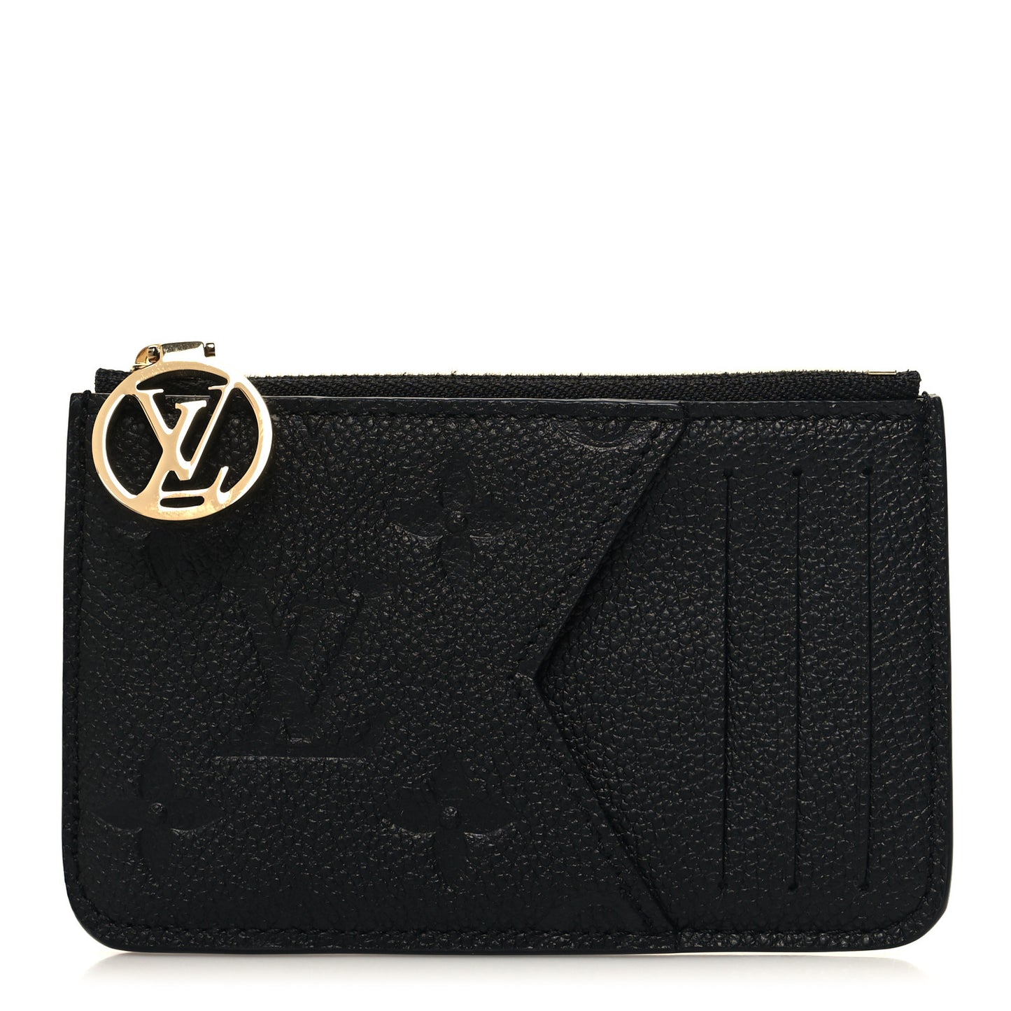 Empreinte Monogram Zipped Romy Card Holder Black