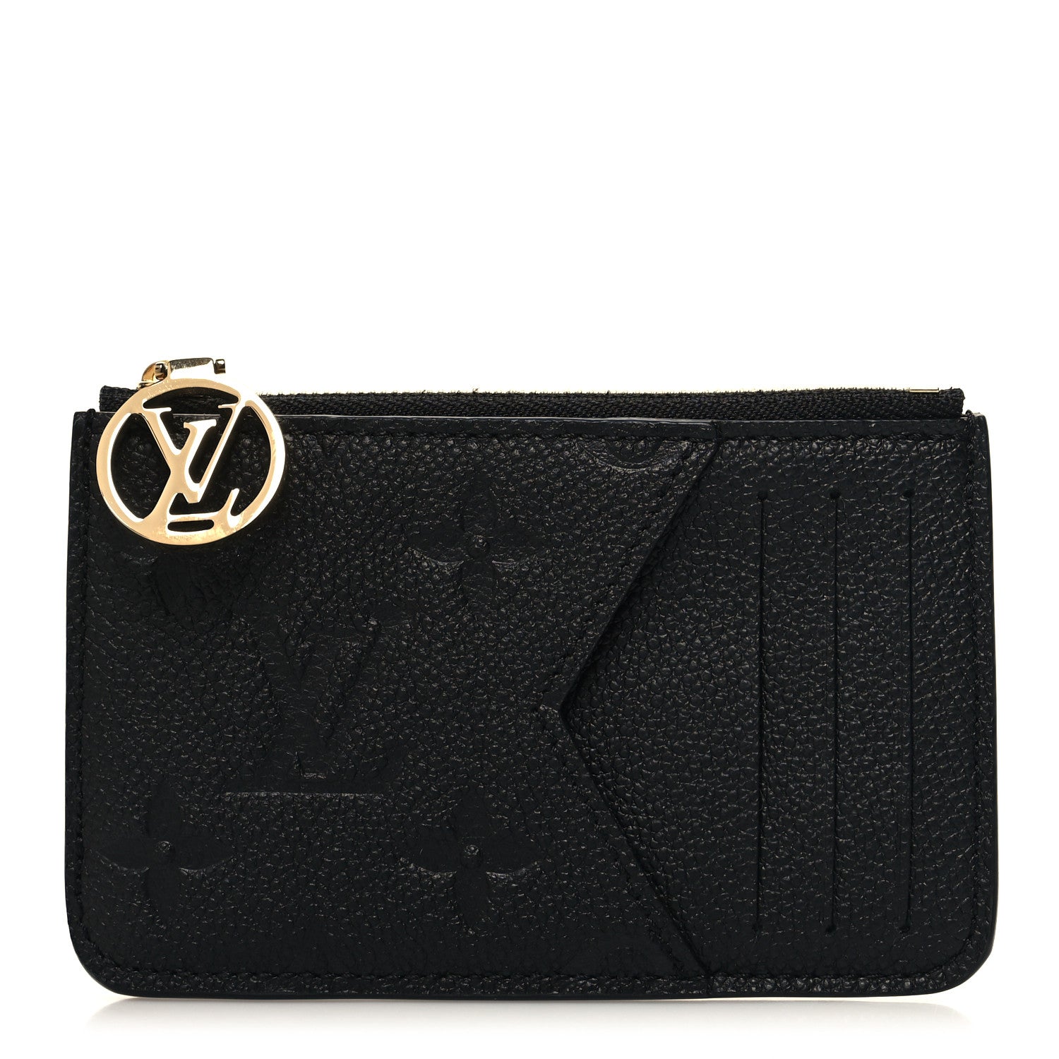 Louis Vuitton Empreinte Monogram Zipped Romy Card Holder Black 1 of 8