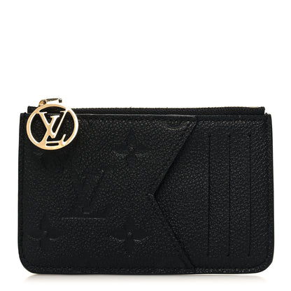 Louis Vuitton Empreinte Monogram Zipped Romy Card Holder Black 1 of 8