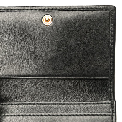 Miu Miu Nappa Impunture Flap Card Holder Key Ring Black 15 of 16