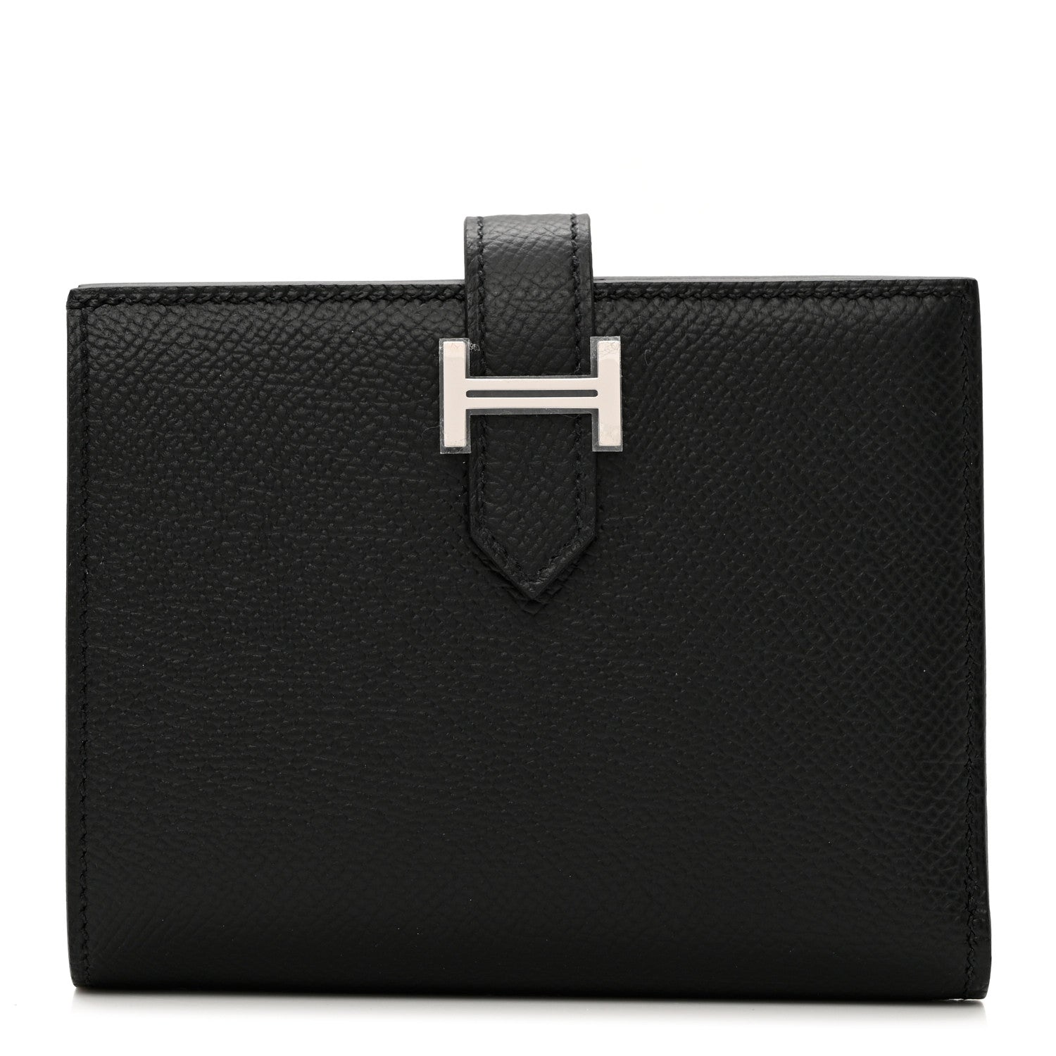 Hermes Epsom Bearn Compact Wallet Black 1 of 6