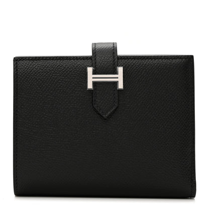 Hermes Epsom Bearn Compact Wallet Black 1 of 6