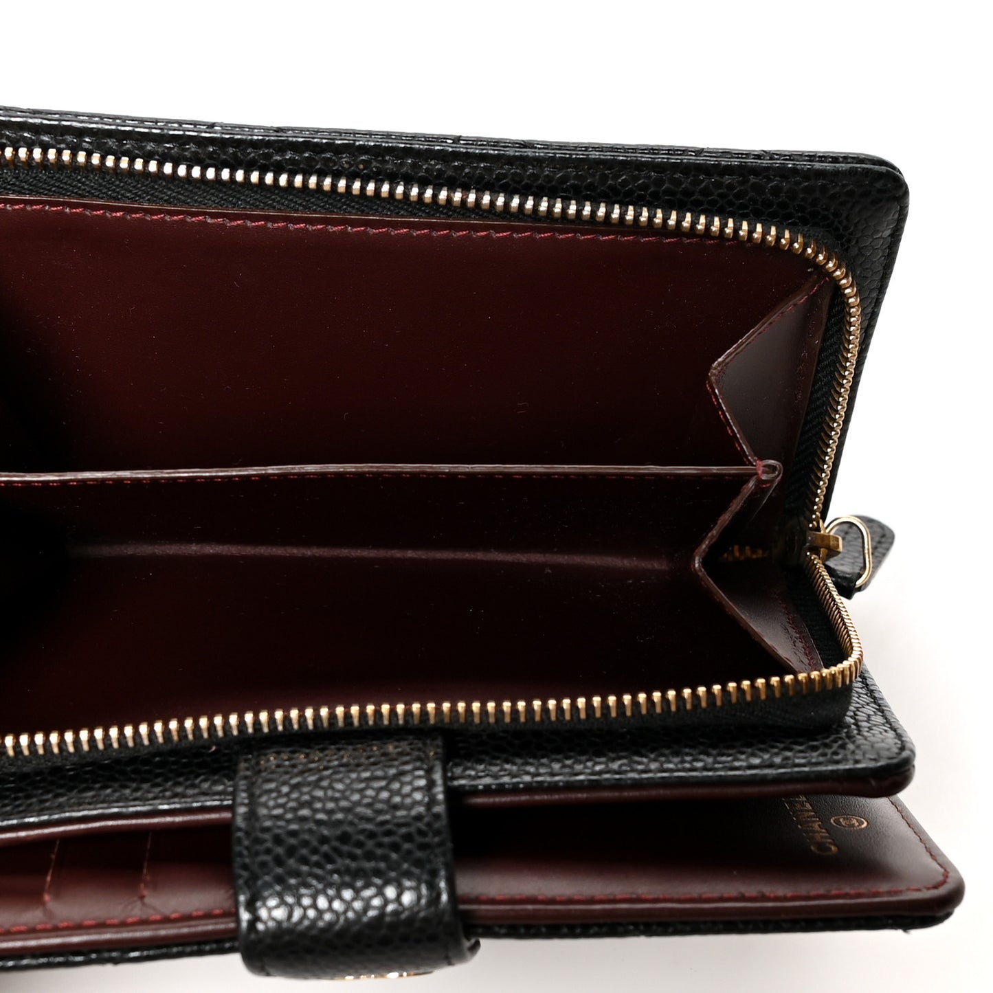 Caviar Quilted CC French Wallet Black