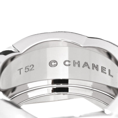 Chanel 18K White Gold Large Coco Crush Ring 52 6 5 of 5