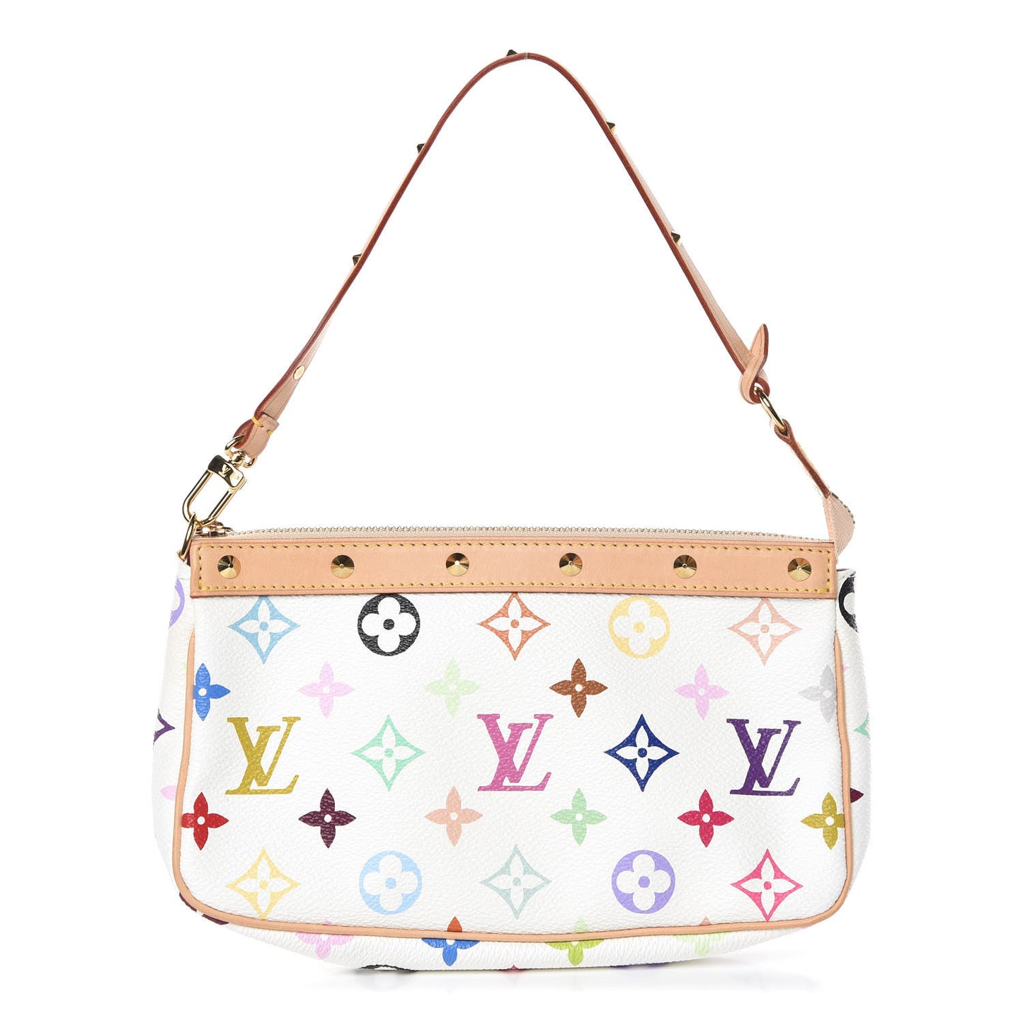 Monogram Multicolor Pochette Accessories White