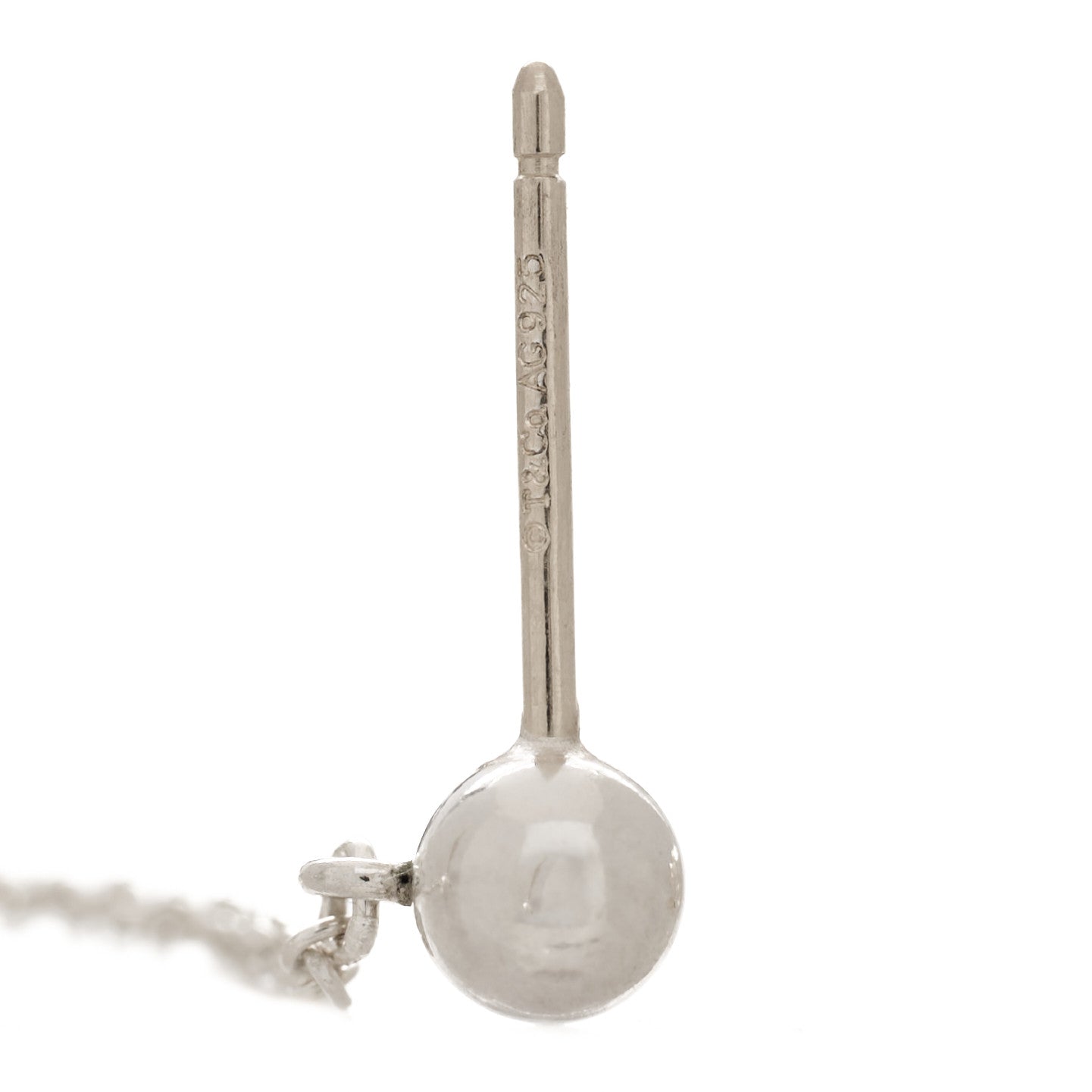 Tiffany Sterling Silver Pearl Ziegfeld Drop Earrings 4 of 4