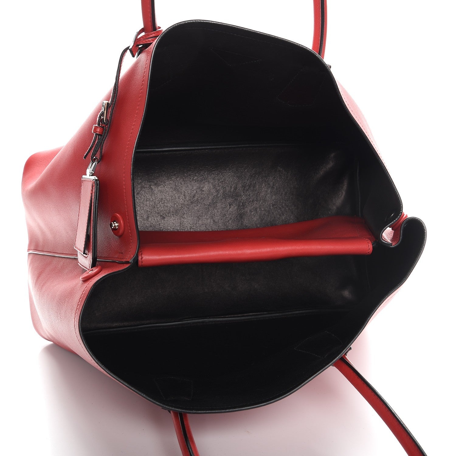 Prada City Calf Double Bag Fuoco Black 5 of 13