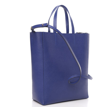 Celine Grained Calfskin Small Vertical Cabas Indigo 4 of 10