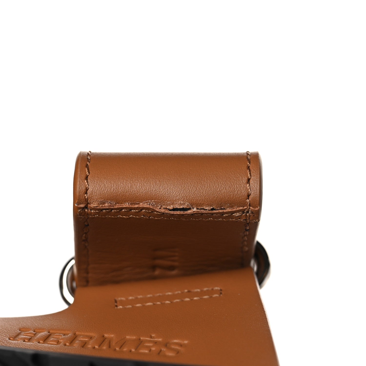 Hermes Calfskin Mens Chypre Sandals 42.5 Gold 9 of 10