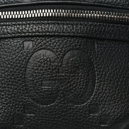 Gucci Piuma Calfskin Jumbo GG Embossed Small Belt Bag Black 8 of 10