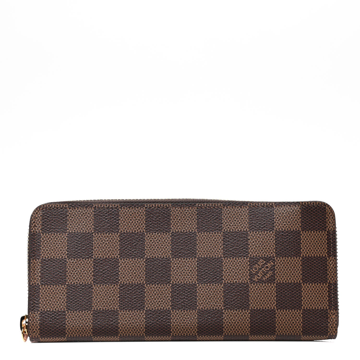 Louis Vuitton Damier Ebene Clemence Wallet Rose Ballerine 1 of 4