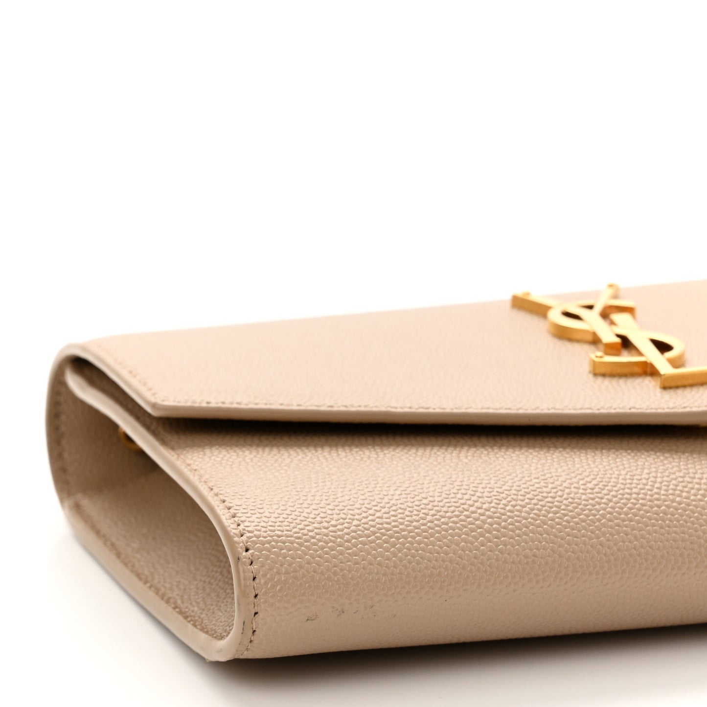 Grain De Poudre Monogram Uptown Chain Wallet Dark Beige