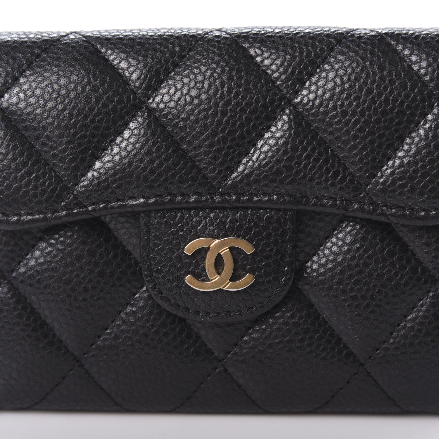 Chanel Caviar Quilted Flap Card Holder Wallet Black 10 of 11