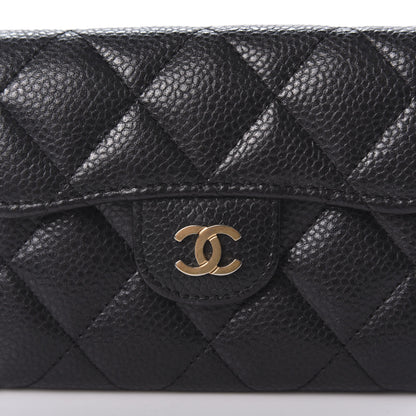 Chanel Caviar Quilted Flap Card Holder Wallet Black 10 of 11