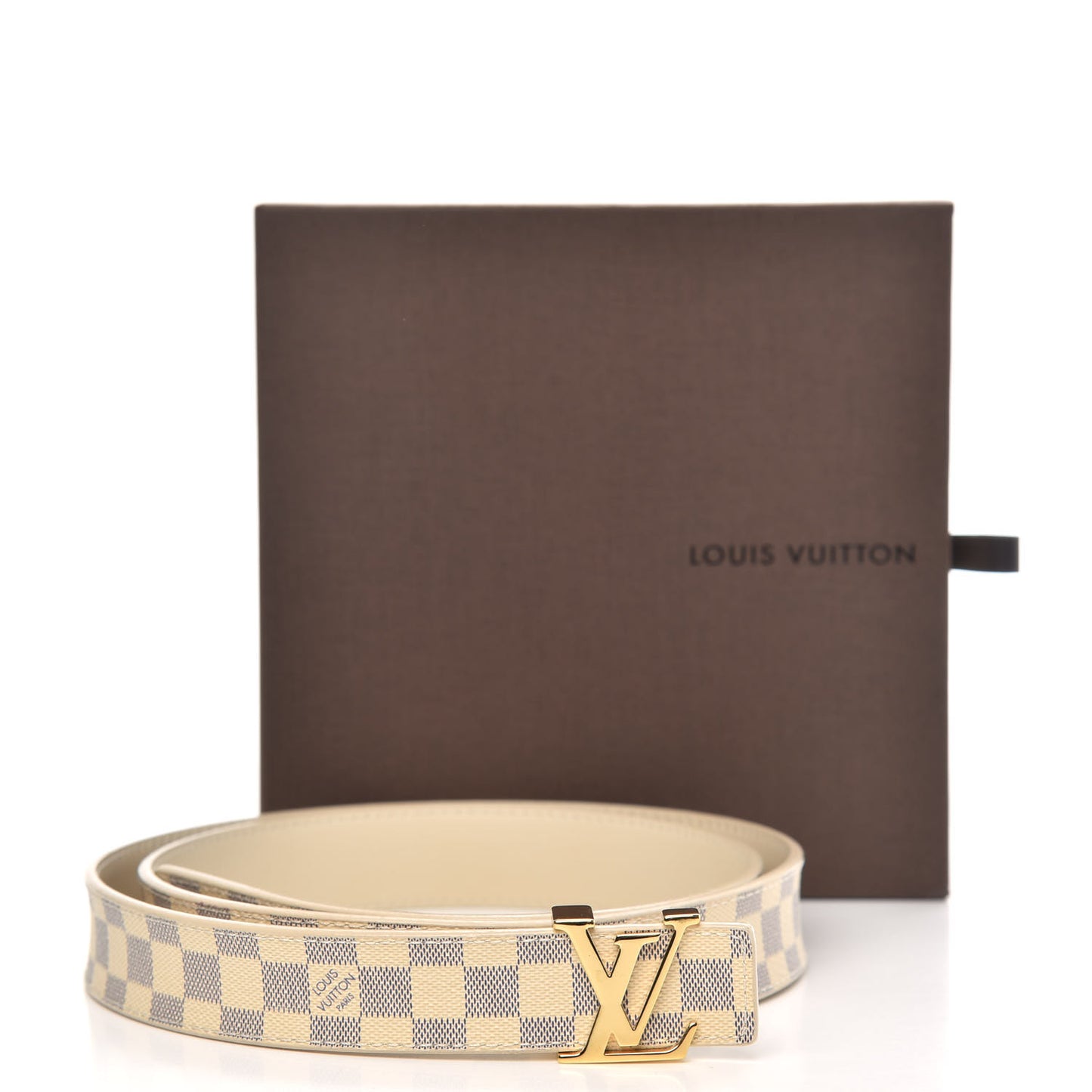 Mini Damier Azur 25mm LV Initiales Belt 90 36