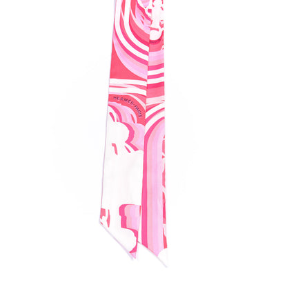 Hermes Silk Brides de Gala Shadow Twilly Rose Blanc Fuchsia 2 of 3