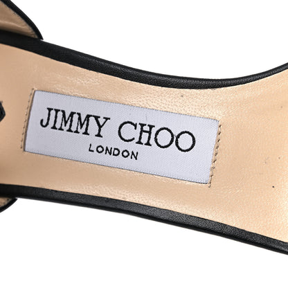 Jimmy Choo Shiny Calfskin Veto 65 Studded Sandals 35 Black 10 of 12