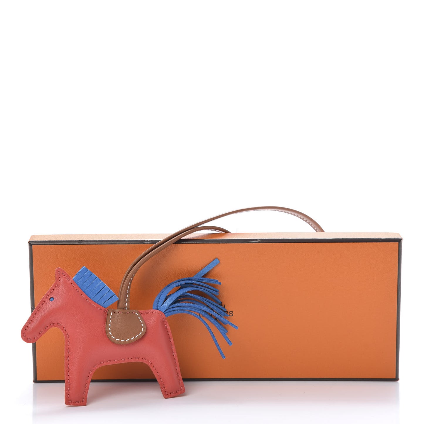 Milo Lambskin Grigri Rodeo Horse Bag Charm PM Rose Texas Bleu Zanzibar Gold