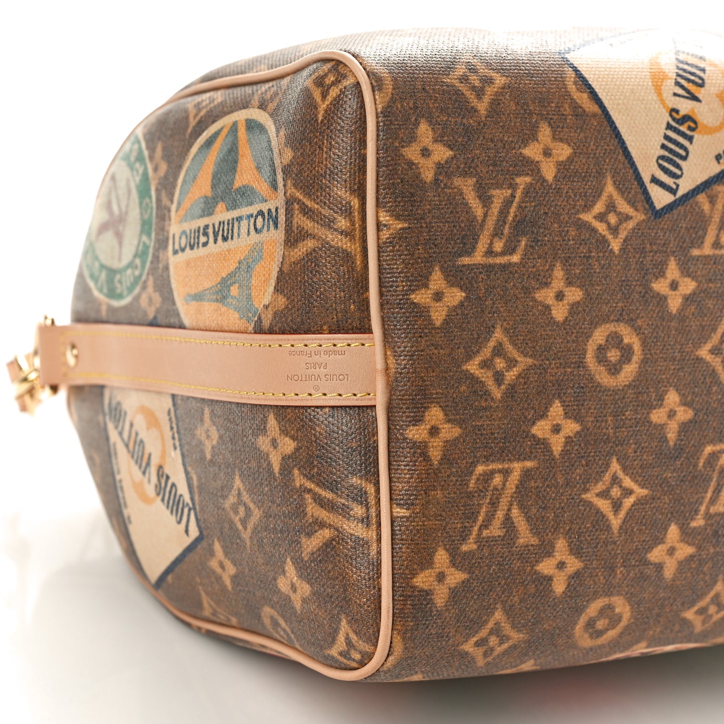 Monogram Hotel Labels Speedy Bandouliere 30