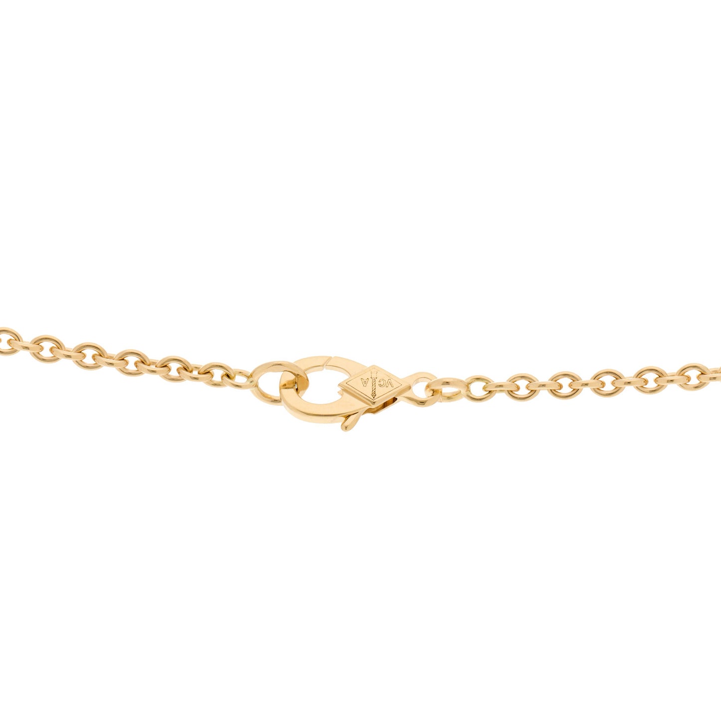 18K Yellow Gold Mother of Pearl Pure Alhambra Pendant Necklace