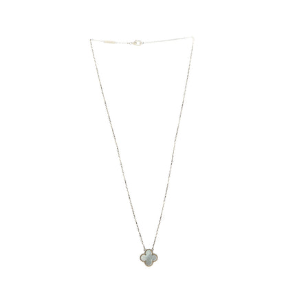 Van Cleef & Arpels 18K Yellow Gold Mother of Pearl Vintage Alhambra Pendant Necklace 2 of 8
