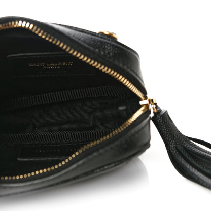 Saint Laurent Grain De Poudre Matelasse Monogram Baby Lou Camera Bag Black 5 of 10