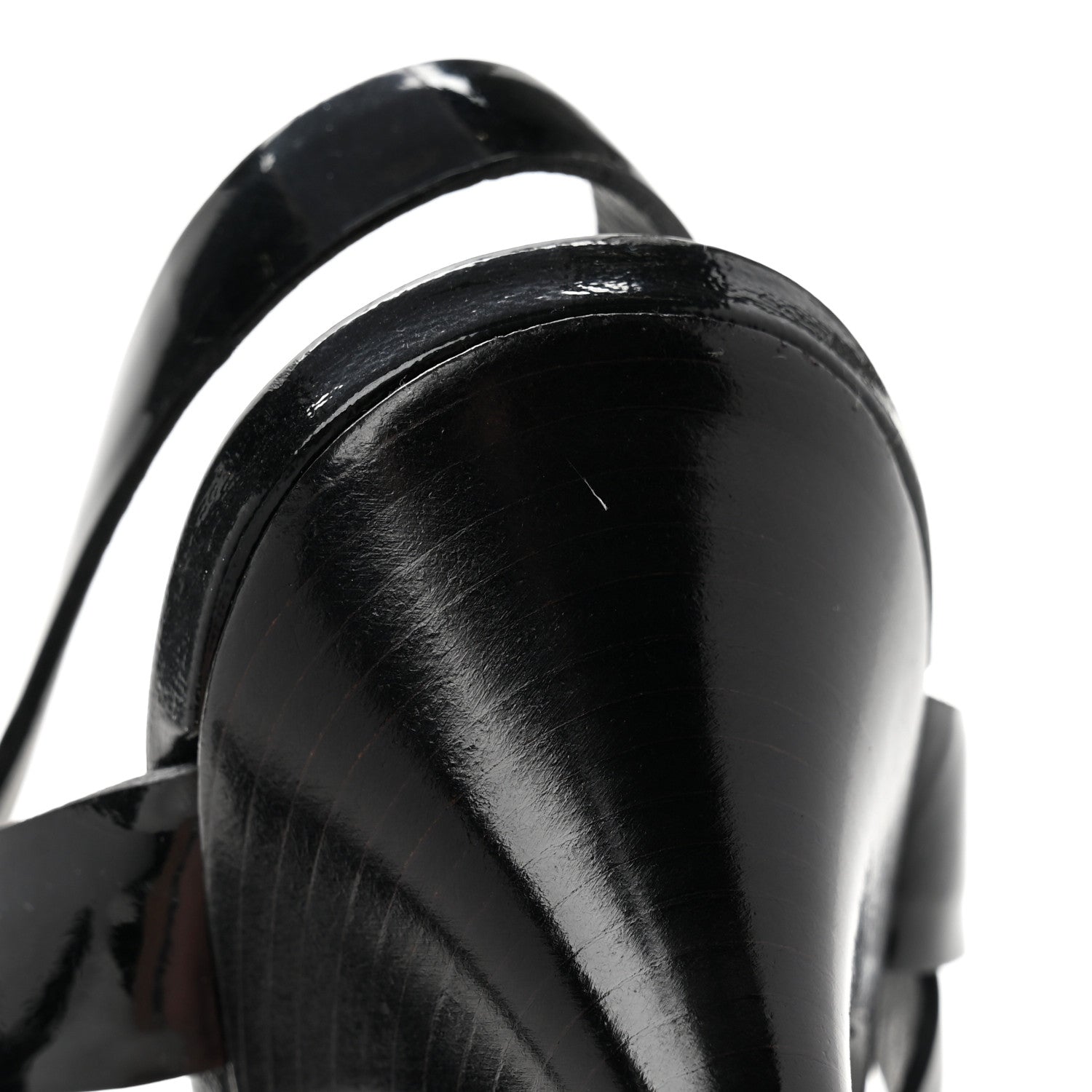 Saint Laurent Patent Tribute 105 Platform Sandals 38 Black 10 of 11