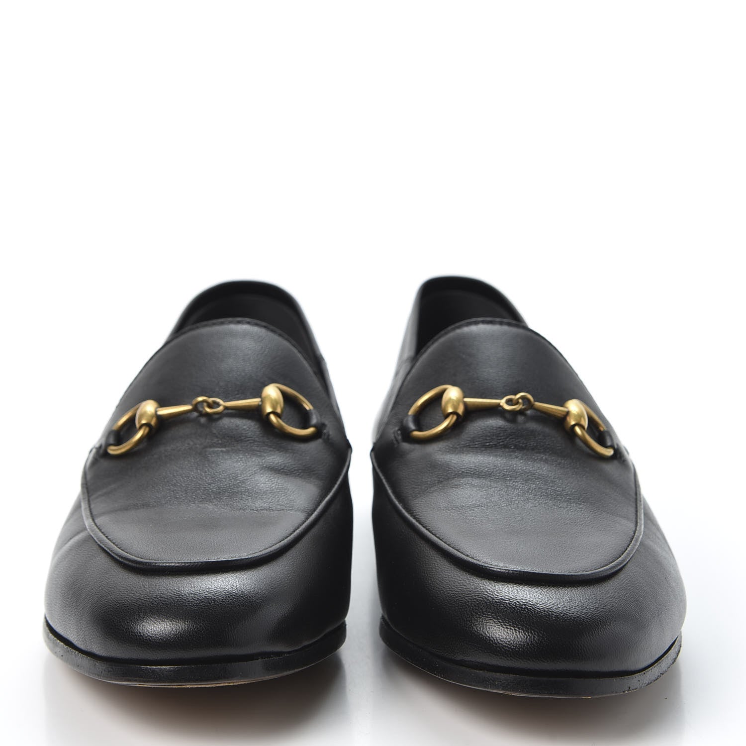 Gucci Lambskin Womens Brixton Horsebit Loafers 37 Black 3 of 11