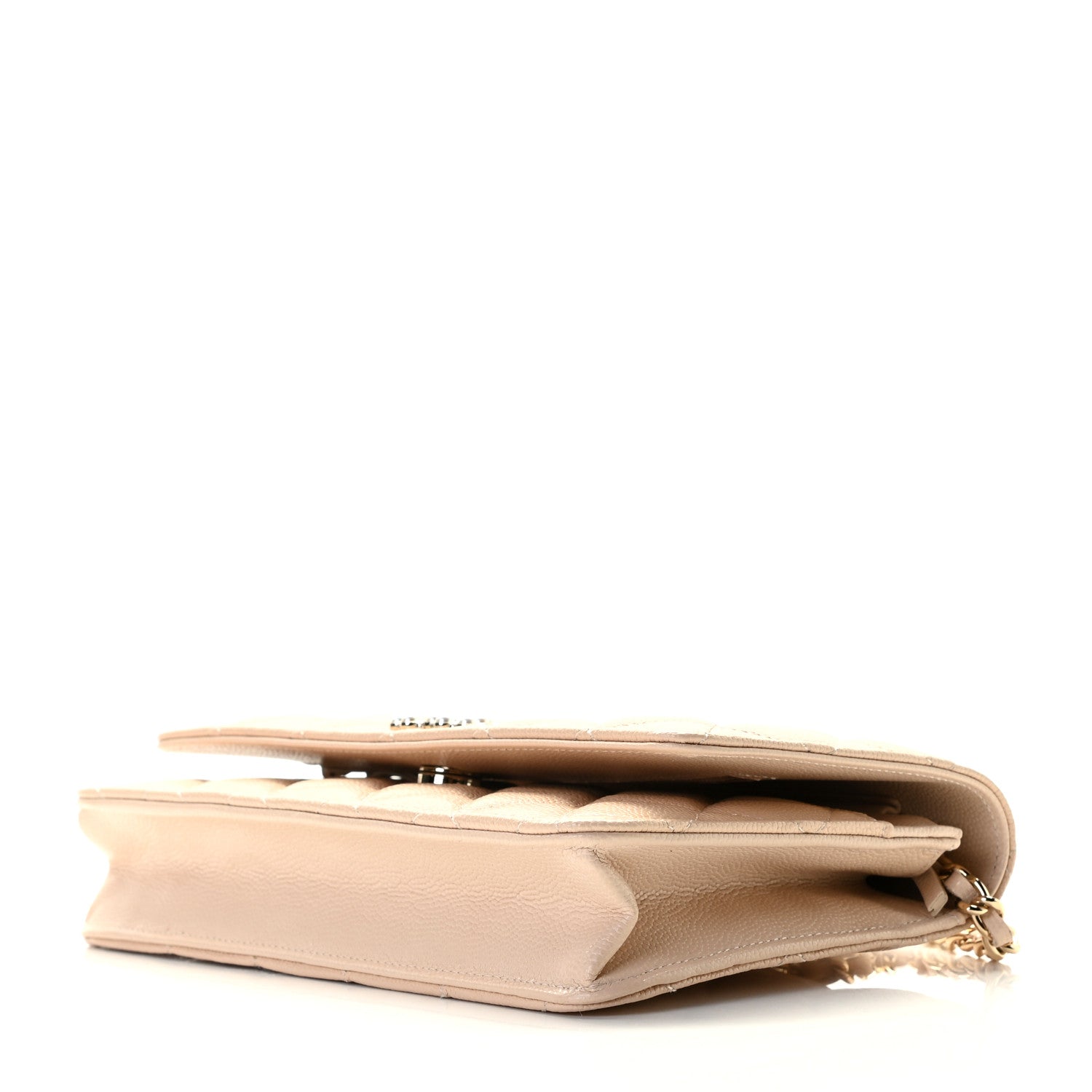 Chanel Caviar Quilted Coco Candy Wallet On Chain WOC Beige 8 of 8