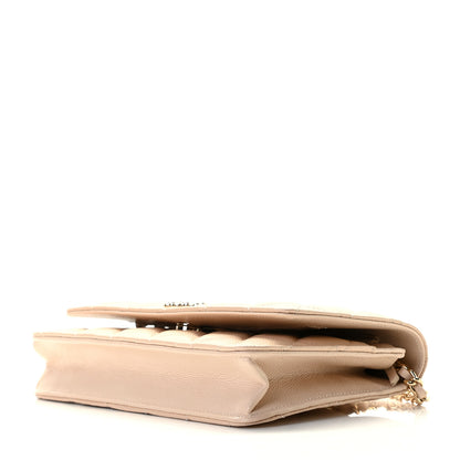 Chanel Caviar Quilted Coco Candy Wallet On Chain WOC Beige 8 of 8