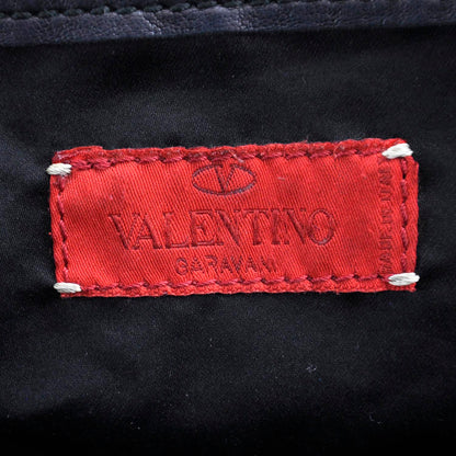 Valentino Garavani Leather Studded Petale Tote Black 12 of 12
