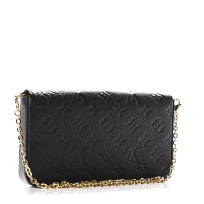 Louis Vuitton Empreinte Pochette Felicie Chain Wallet Black 3 of 11