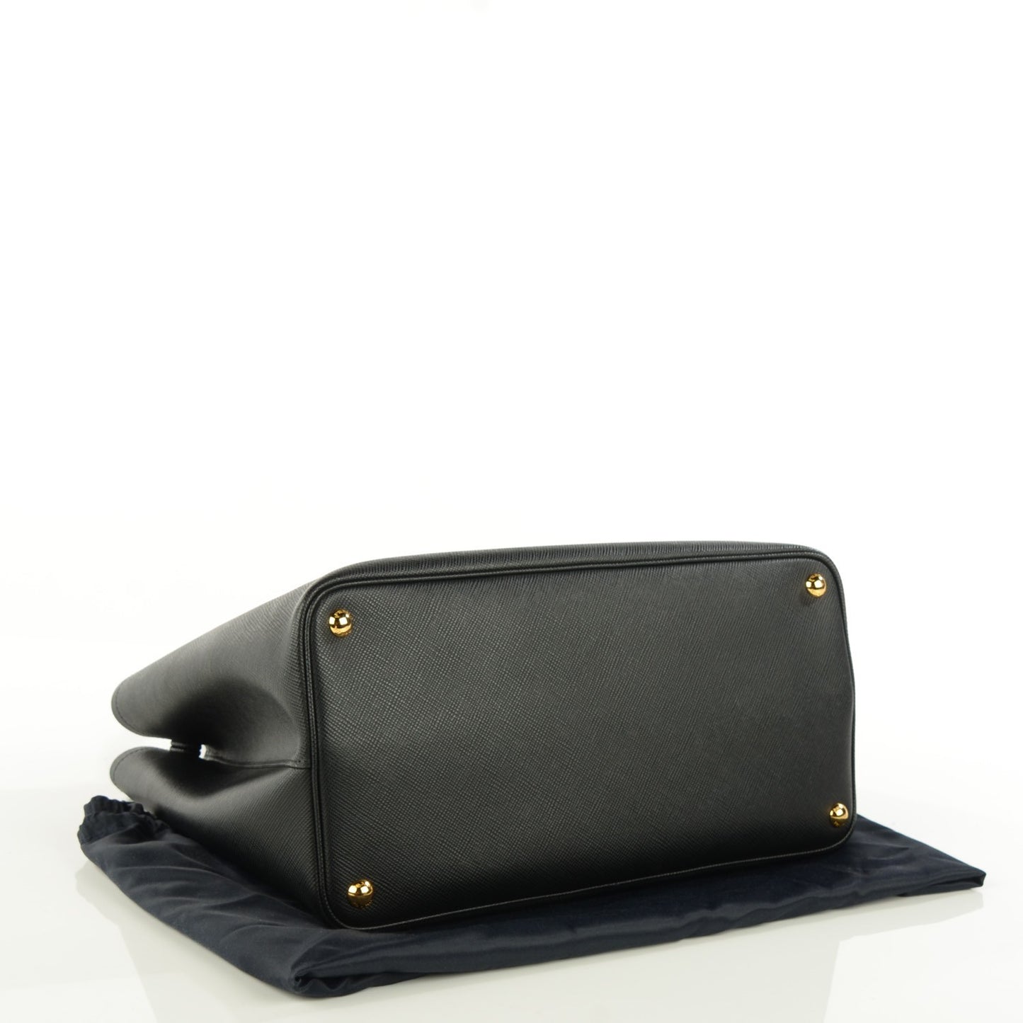 Saffiano Cuir Large Double Bag Nero Black