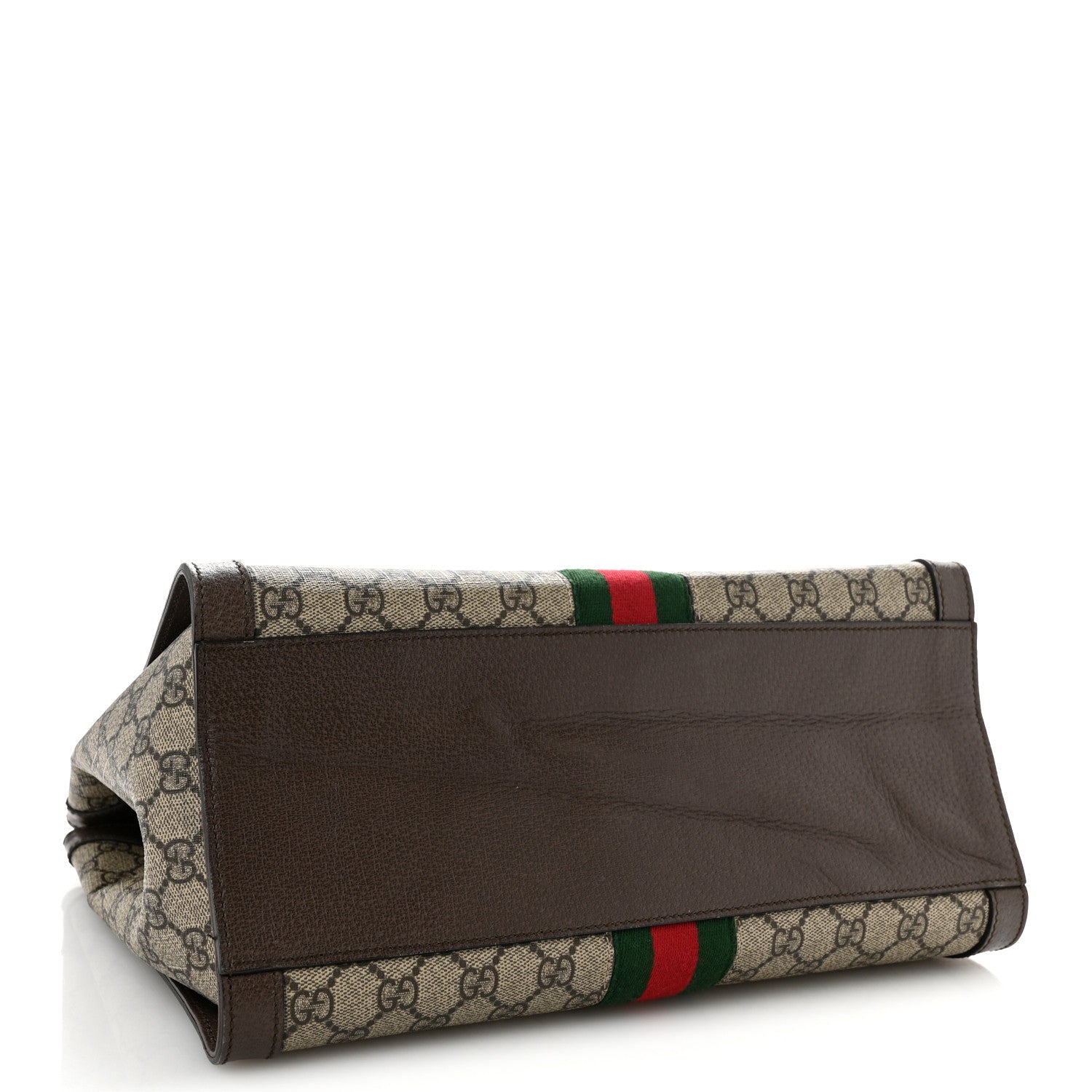 Gucci GG Supreme Monogram Web Medium Ophidia Tote Bag Brown 4 of 13