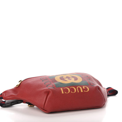 Gucci Grained Calfskin Logo Belt Bag Hibiscus Red 4 of 10
